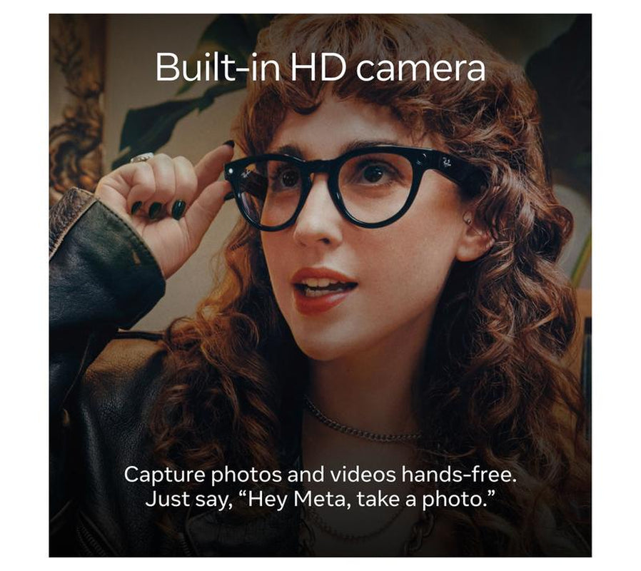 Experience the Future of Style with Ray-Ban Meta Wayfarer Large Glasses in Shiny Black