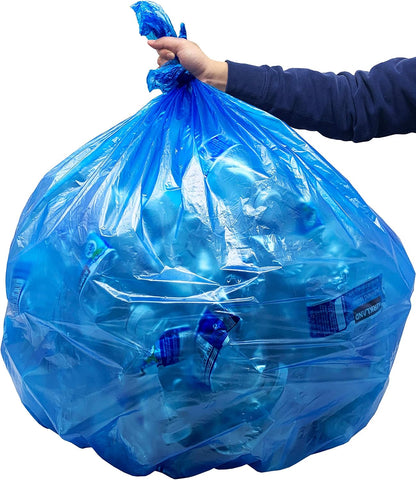 Reliable Super Value 55-60 Gallon Recycling Bags | 75 Count | Blue | Made in the USA