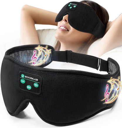 Bluetooth Sleep Mask with Integrated Headphones - Ideal for Side Sleepers, Travel, and Yoga - Innovative Gift for Special Occasions