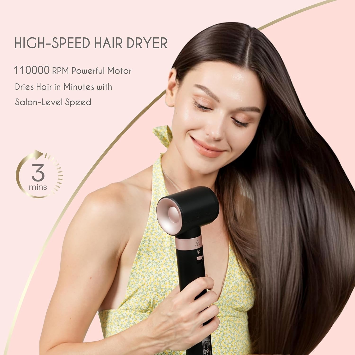 5-in-1 Ionic Hot Air Styler: 1400W Hair Dryer Brush with Auto-Wrap Curlers and Paddle Brush for Quick Drying and Volumizing, Includes Travel and Storage Bag Compatible with Dyson Airwrap