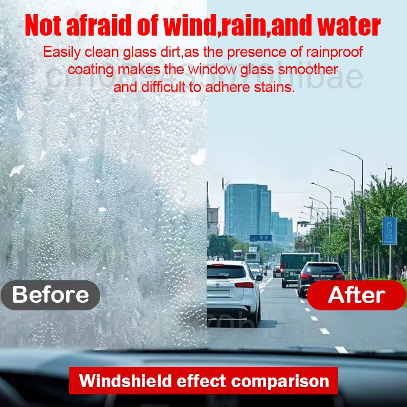 Car Glass Anti-Rain Water Spray Repellent Nano Coating Hydrophobic Waterproof Agent Oil Film Removing Auto Glass Film Agent