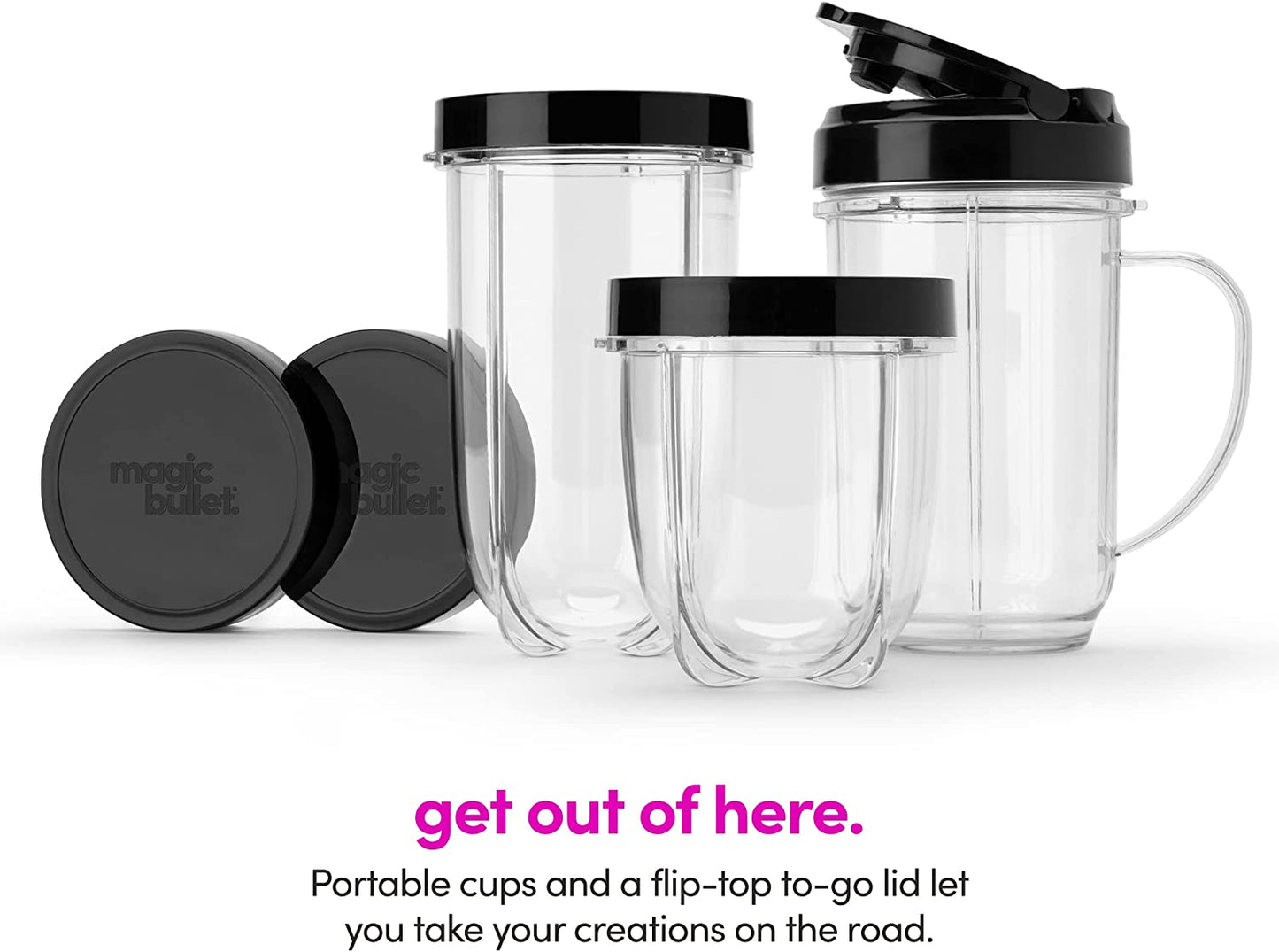 Magic Bullet Blender 11-Piece Set, Compact Silver Design