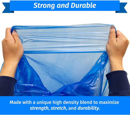 Reliable Super Value 55-60 Gallon Recycling Bags | 75 Count | Blue | Made in the USA