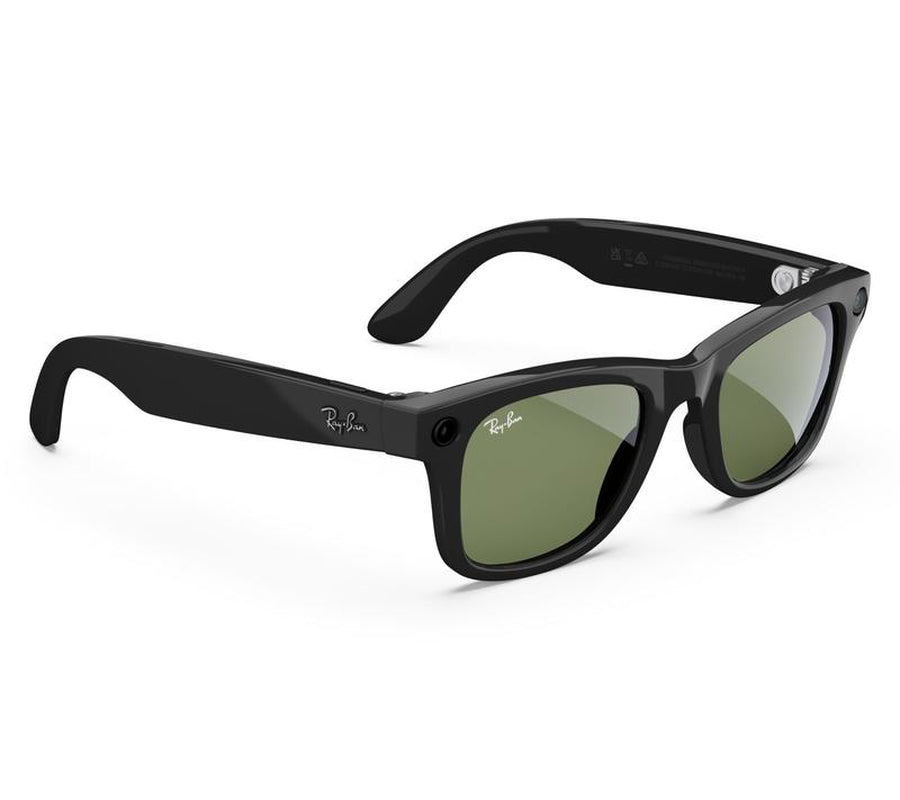 Experience the Future of Style with Ray-Ban Meta Wayfarer Large Glasses in Shiny Black
