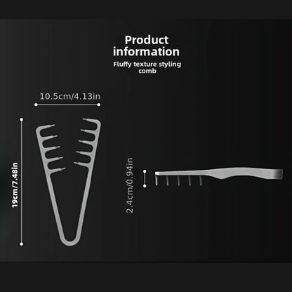 Voluminous Wide-Toothed Folding Hair Comb Set for Men - Dual-Purpose Fine-Toothed Design with Textured Grip, Made from Durable ABS Plastic