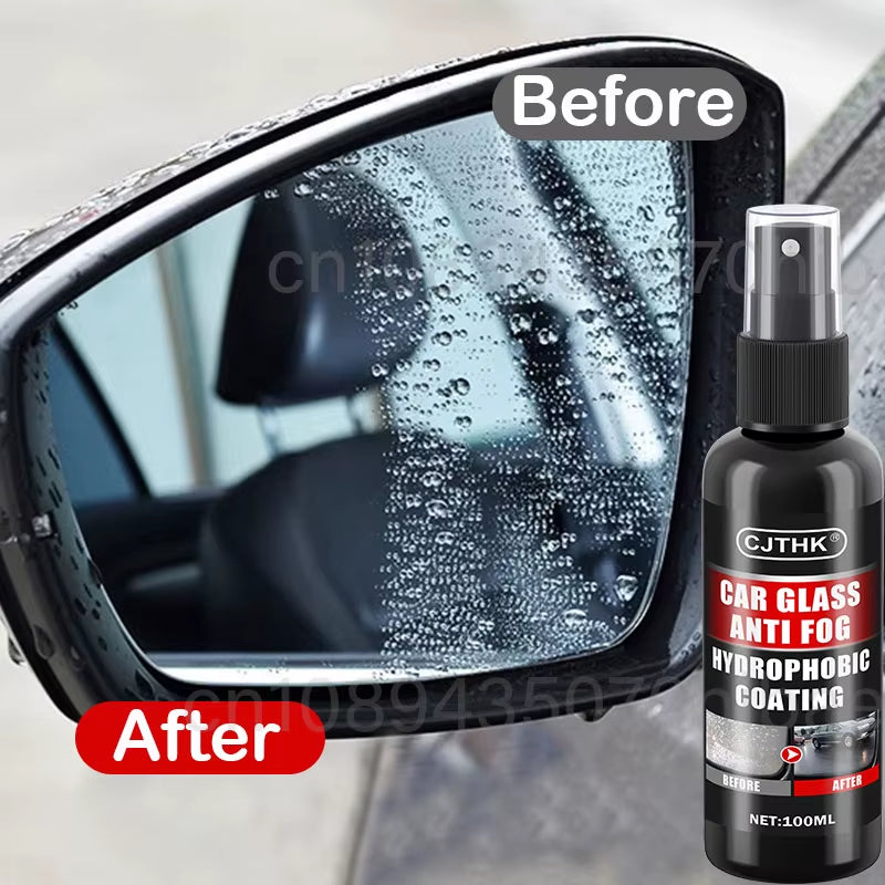Car Glass Anti-Rain Water Spray Repellent Nano Coating Hydrophobic Waterproof Agent Oil Film Removing Auto Glass Film Agent