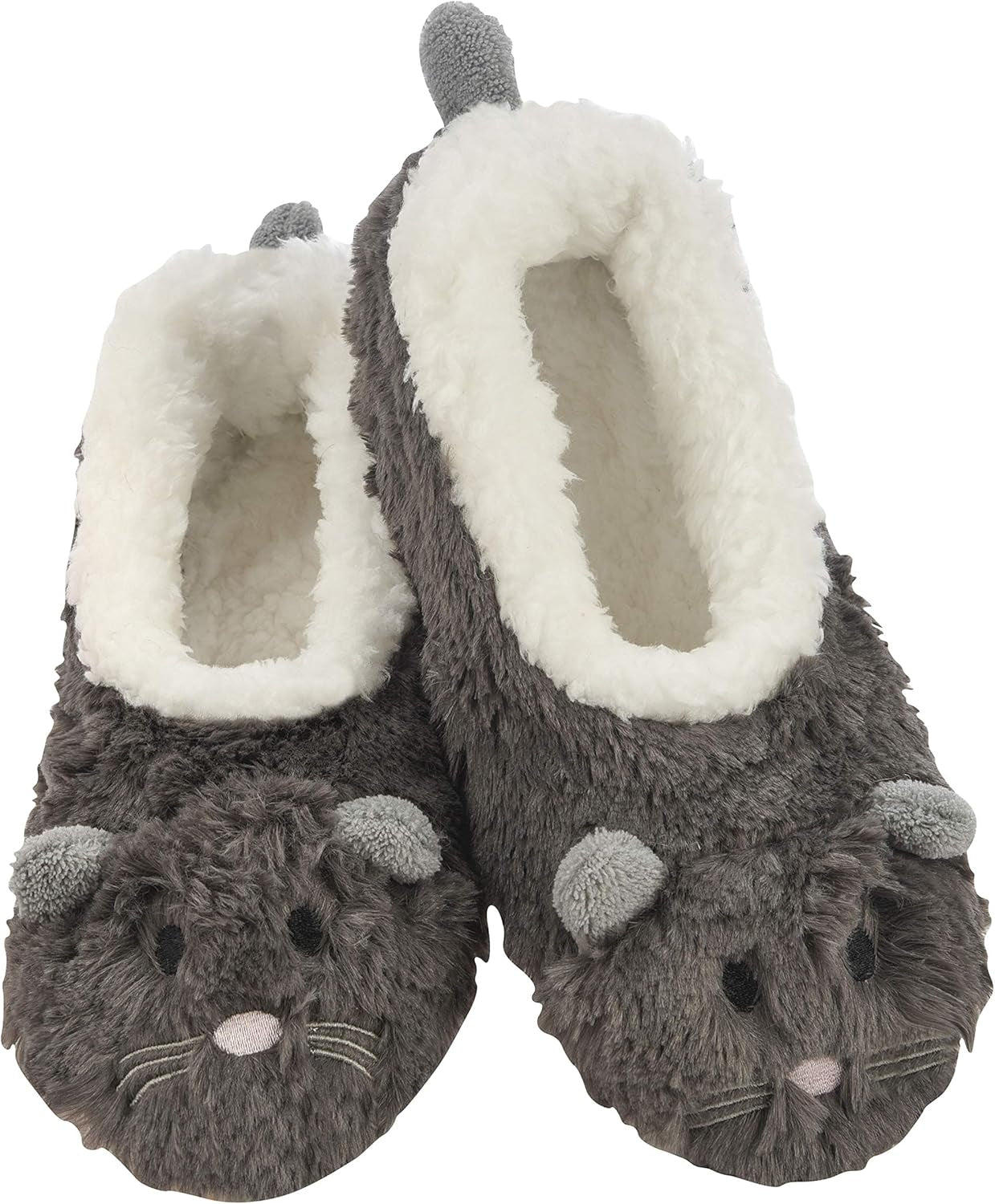 Snoozies Slipper Socks Animal Furry – Cozy, Foldable Slippers for Women, Non Slip Socks for Travel & Indoors