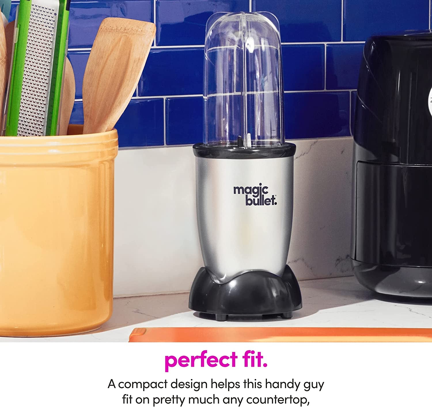 Magic Bullet Blender 11-Piece Set, Compact Silver Design