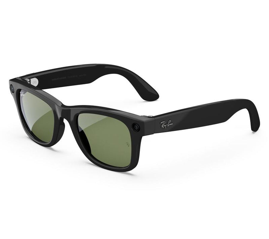 Experience the Future of Style with Ray-Ban Meta Wayfarer Large Glasses in Shiny Black