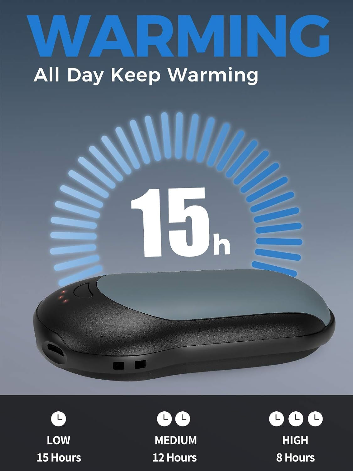 OCOOPA Fast-Charging Hand Warmers, 10000Mah Handwarmer with PD & QC 3.0 Rechargeable Hand Warmer Supercar Design Heating Time 15 Hrs Perfect for Outdoor Activities Brilliant Winter Gift