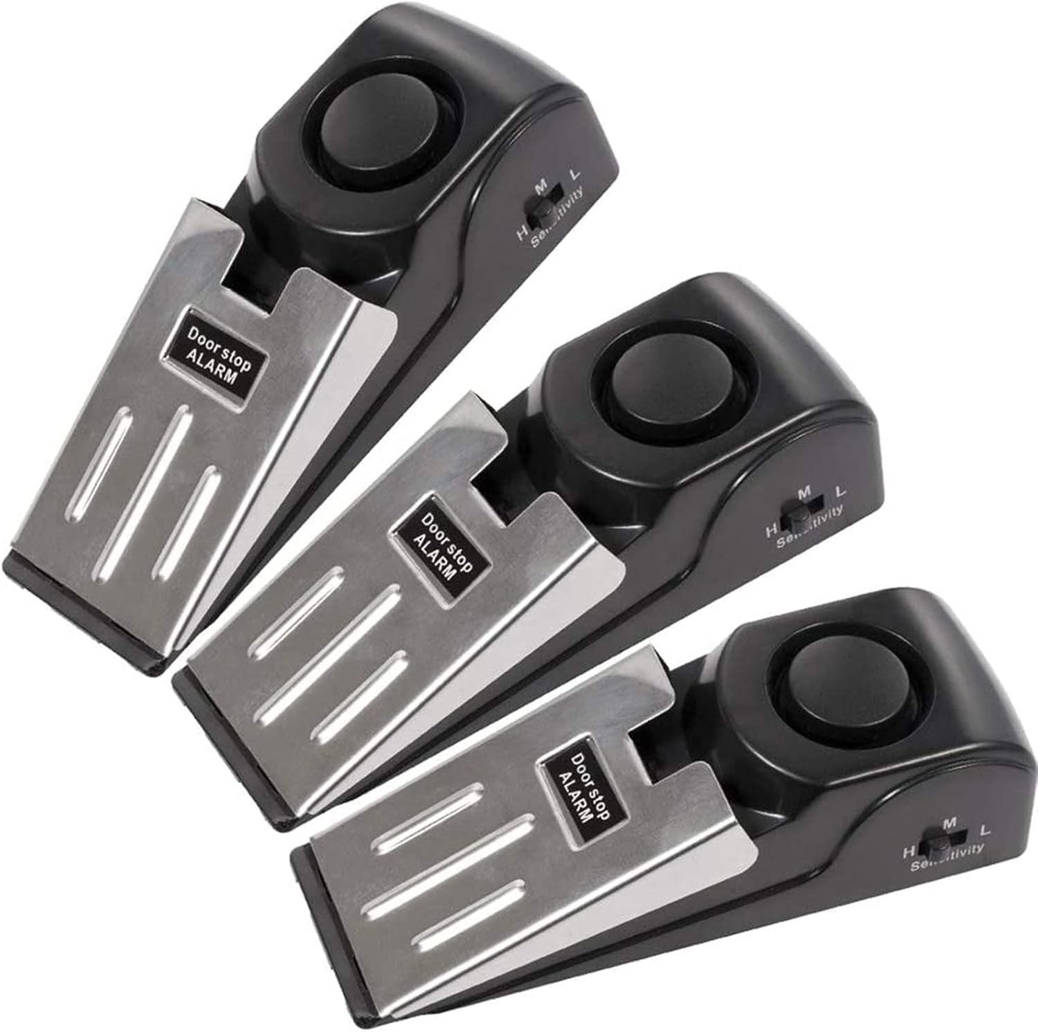 TOWODE Upgraded Door Stop Alarm 3-Pack, Stoppers Security with 120 Db - Great Gift for Traveling Hotel Home Apartment Stopper Tools