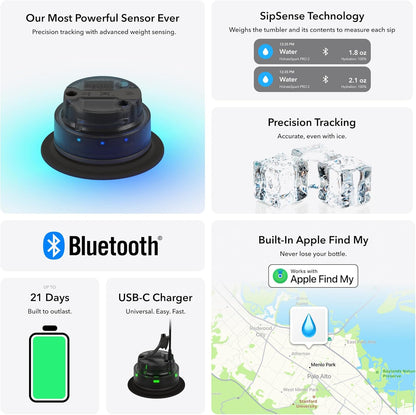 Hidrate Spark PRO 2 Smart Tumbler - 30 oz Insulated Stainless Steel, Water Intake Tracker, Drink Reminder with Glow & Sound, Bluetooth App Sync, Straw Lid, BPA-Free, Flamingo (Compatible with Apple Find My)