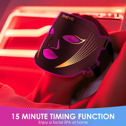 LED Facial Light Therapy Mask with 7 Color Settings - Red Light Therapy for Skincare, Ideal Gift for Birthdays, Christmas, Mother's Day, Valentine's Day, and Self-Care for Women