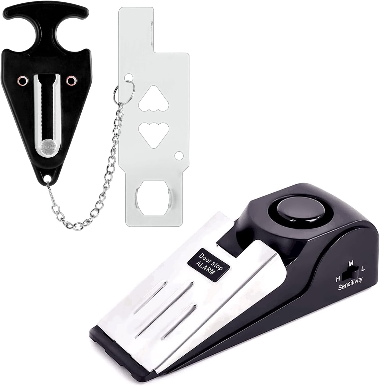 TOWODE Upgraded Door Stop Alarm 3-Pack, Stoppers Security with 120 Db - Great Gift for Traveling Hotel Home Apartment Stopper Tools