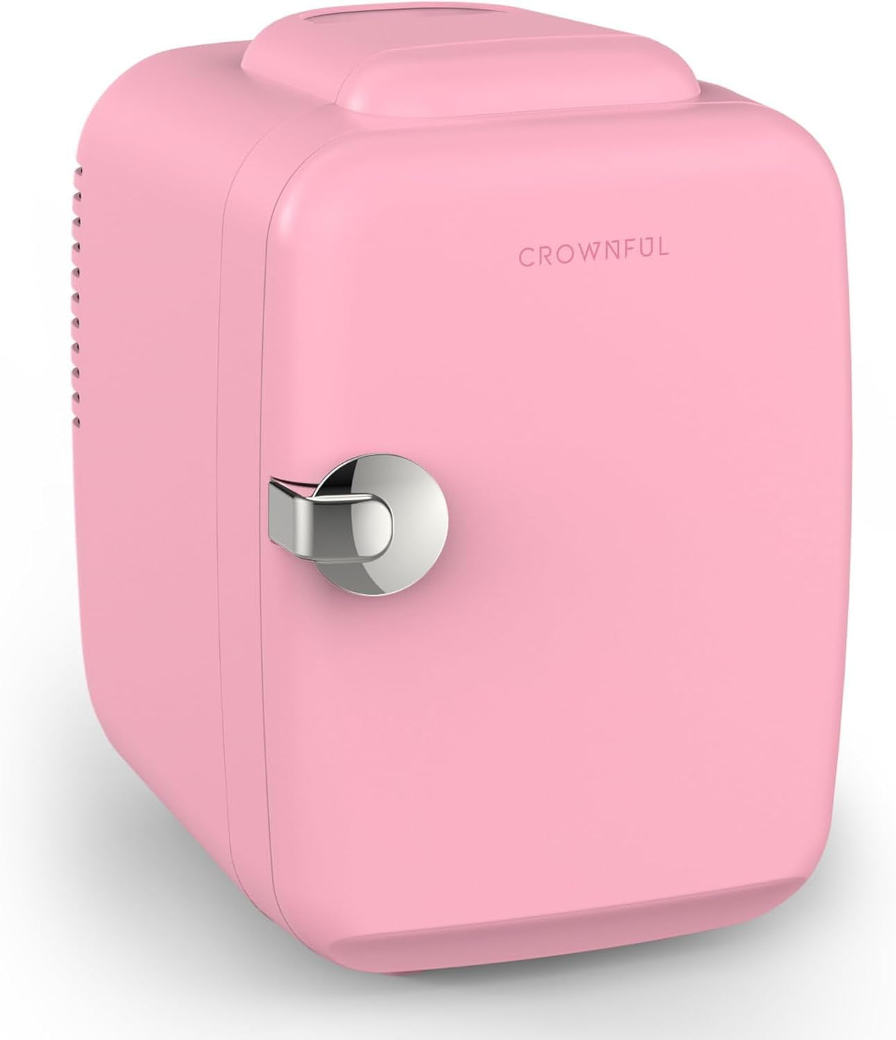 CROWNFUL Mini Fridge, 4 Liter/6 Can Portable Cooler and Warmer Personal Refrigerator for Skin Care, Cosmetics, Beverage, Food,Great for Bedroom, Office, Car, Dorm, ETL Listed (White)